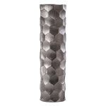 Linus Chiseled 16h" Brushed Cylinder Vase - Graphite